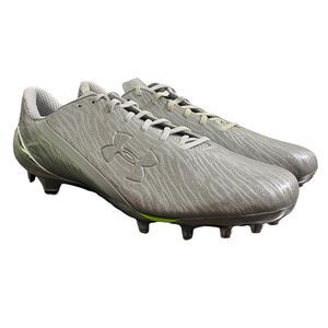 Under Armour Spotlight Chrome Silver Football Cleats Men's‎ Size 16 Zebra Print